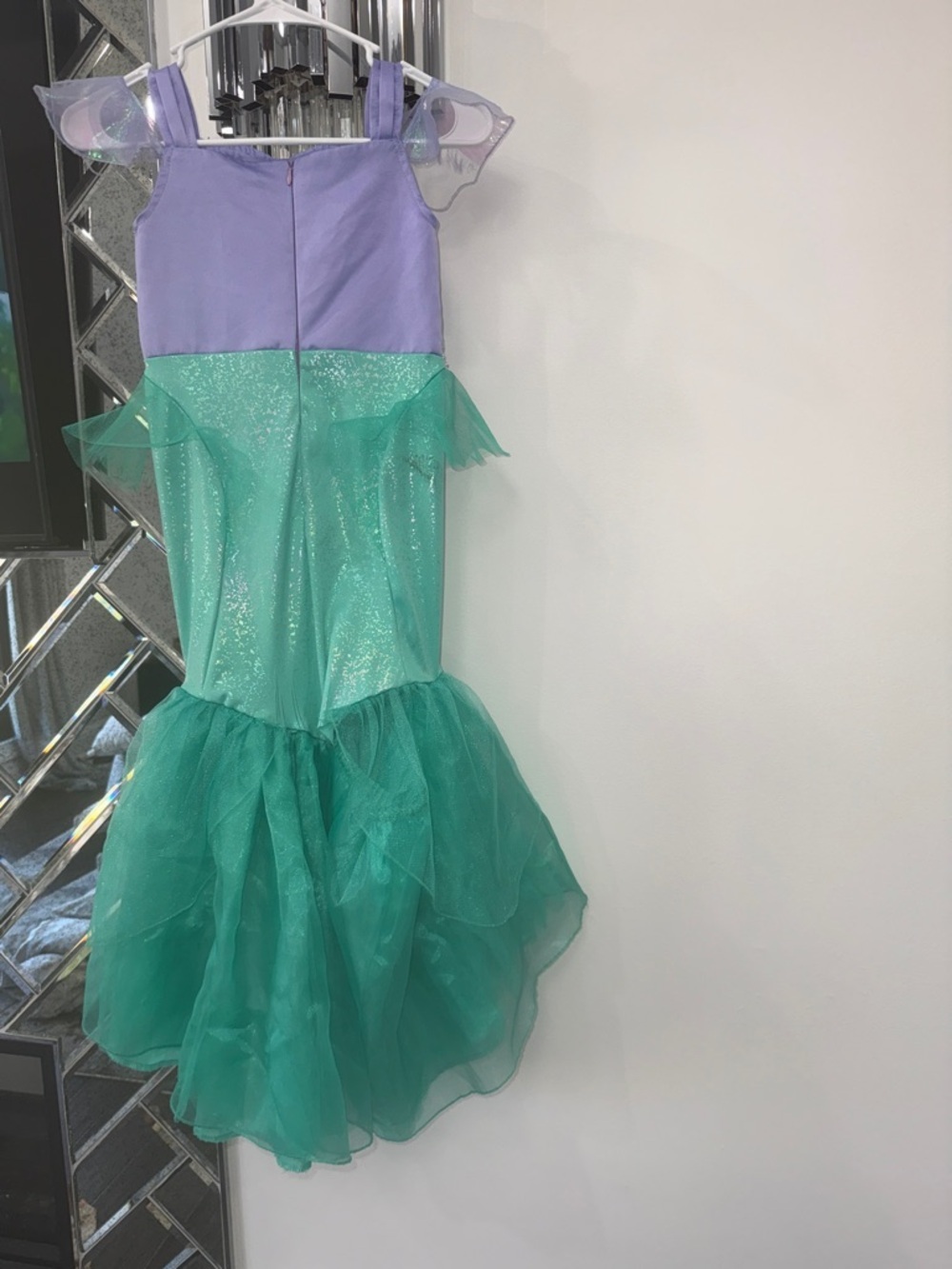 Disney Purple and Teal little Mermaid Costume Dress with glitter and iridescent - Picture 8 of 13